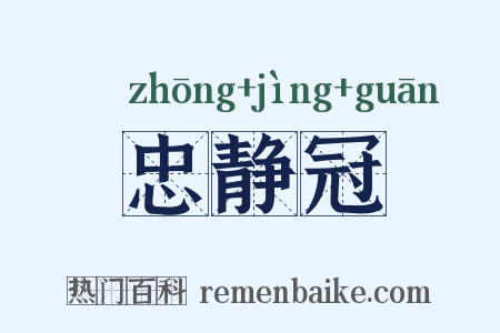 忠静冠是什么意思的图片